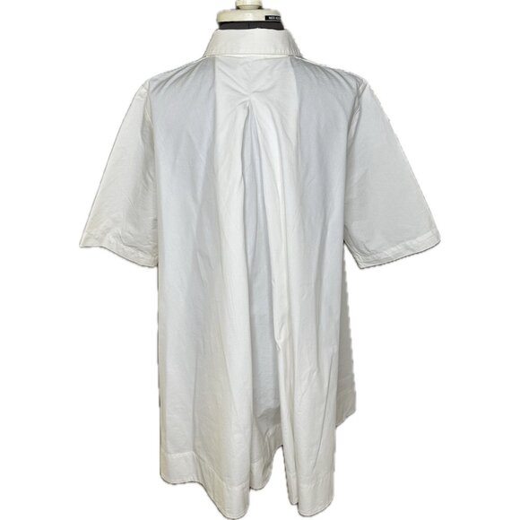 Cos Shirt A-line Pleated White Ivory Dress Size 4 S - Picture 3 of 7